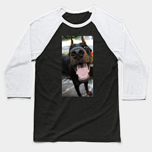 doberman pinscher up close Baseball T-Shirt